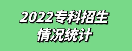 【数据报告】2022年专科招生情况统计
