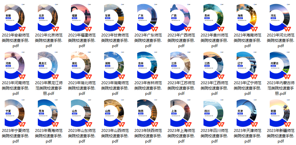 【会员免费】2023年各个省份师范类院校速查手册