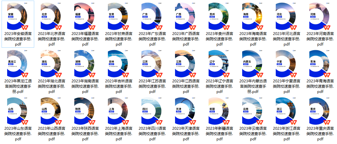 【会员免费】2023年各个省份语言类院校速查手册（可下载）
