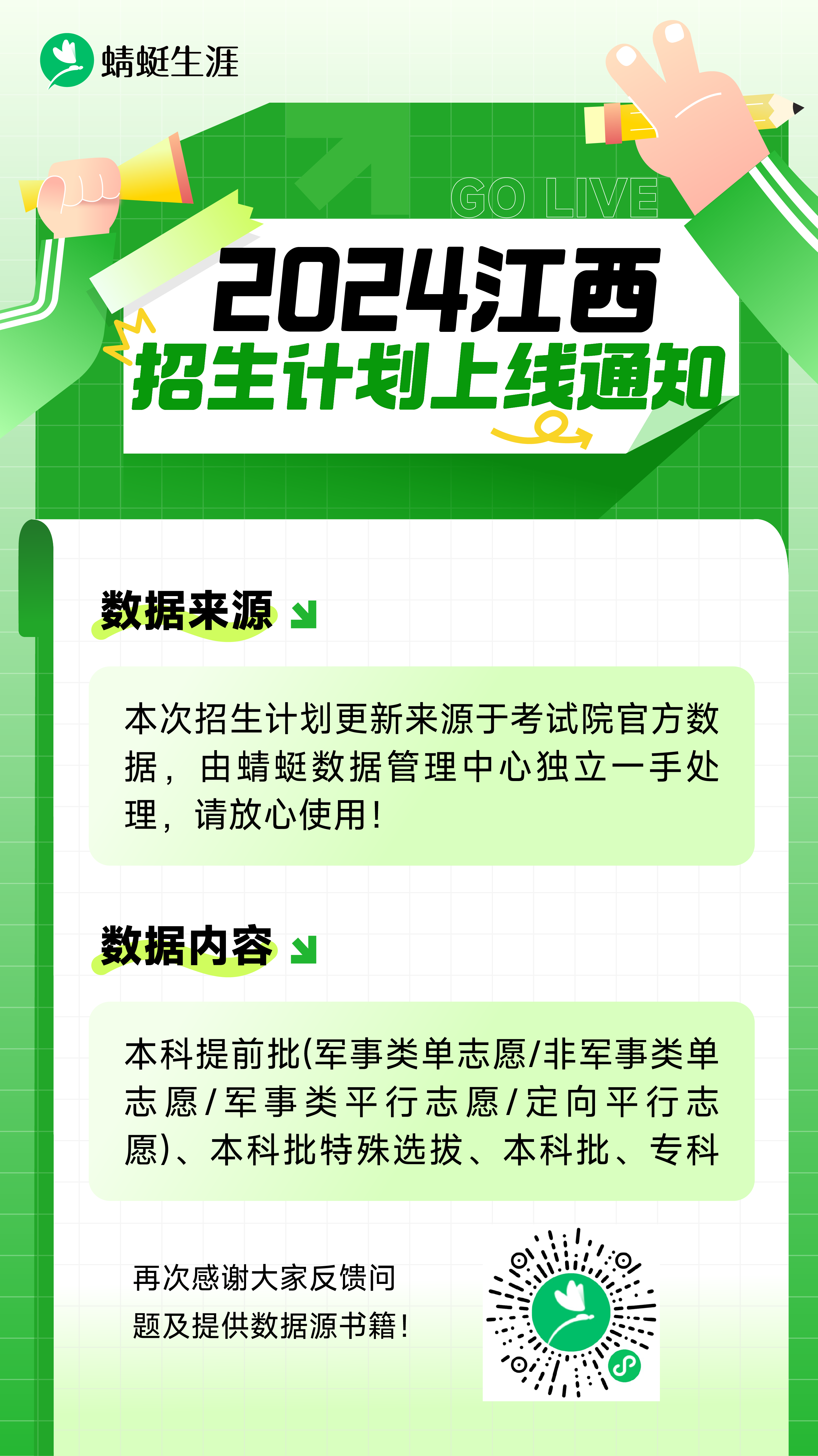 【江西省】 2024招生计划官方版【全批次】上线！🎉
