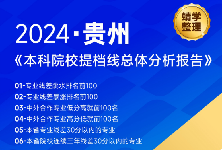 【提档线】2024年贵州本科批提档线总体分析报告
