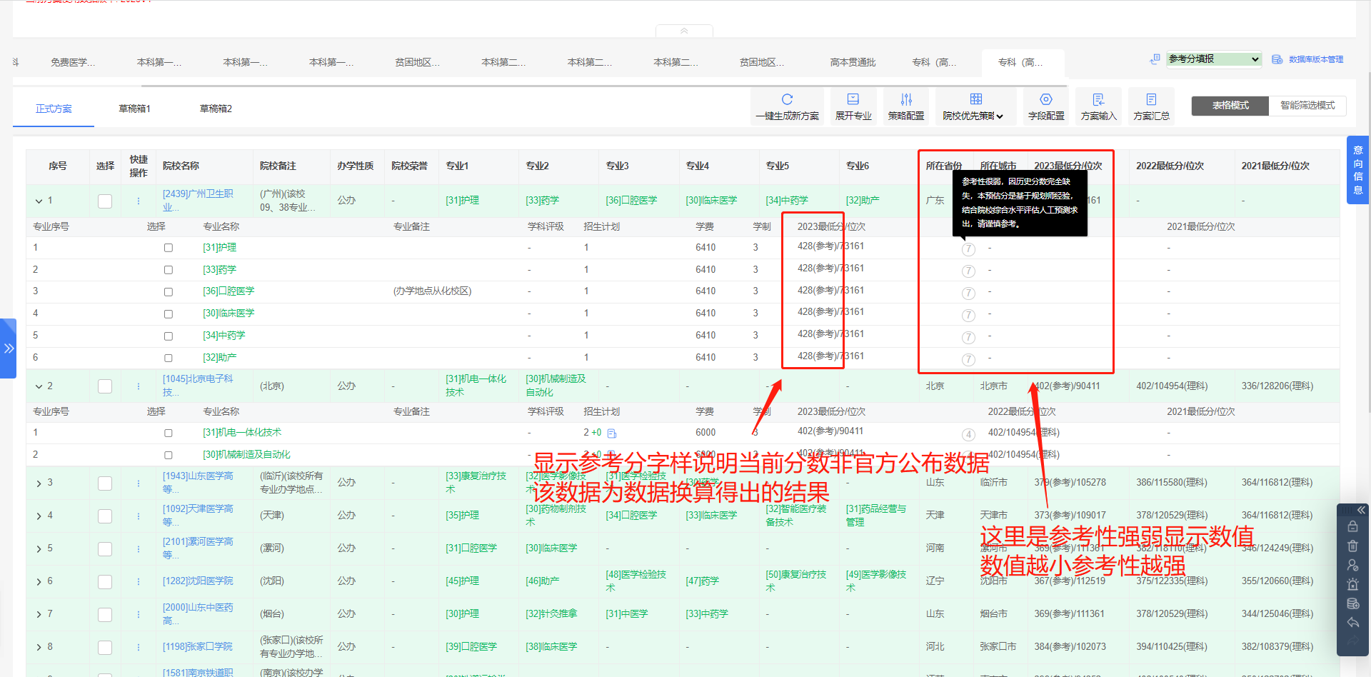 什么是参考分？为什么会显示参考分字样【参考分填报】