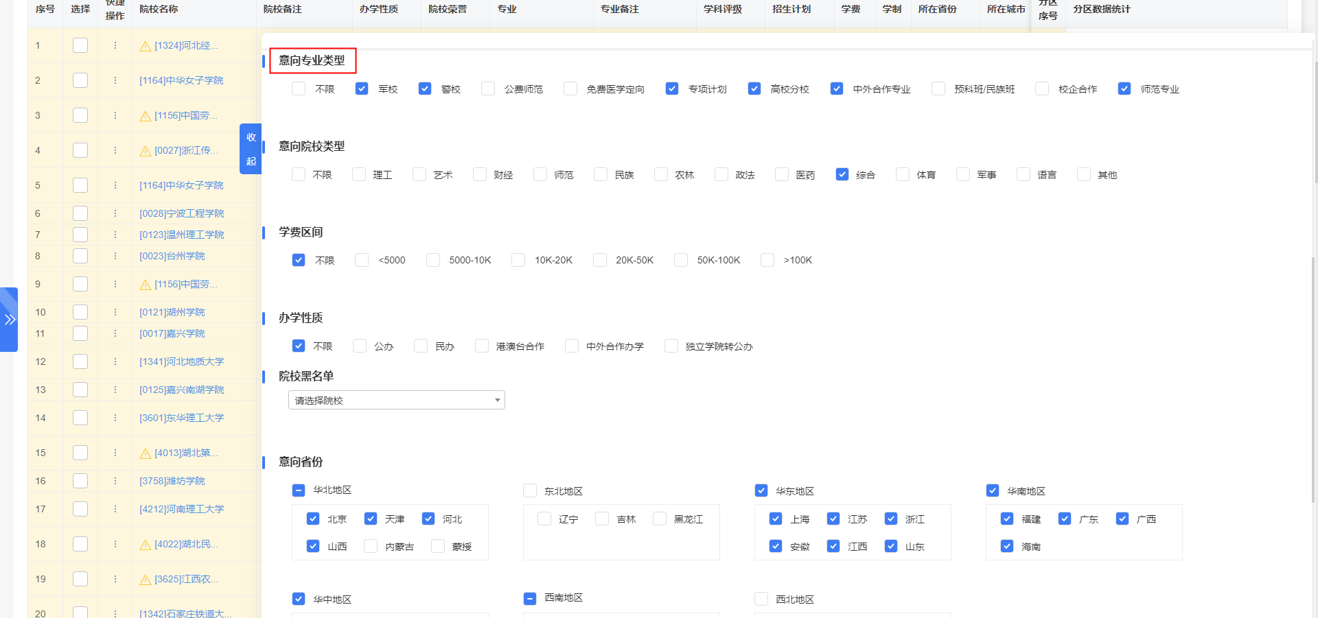 系统提示专业类型条件选择较严格怎么办【方案诊断】