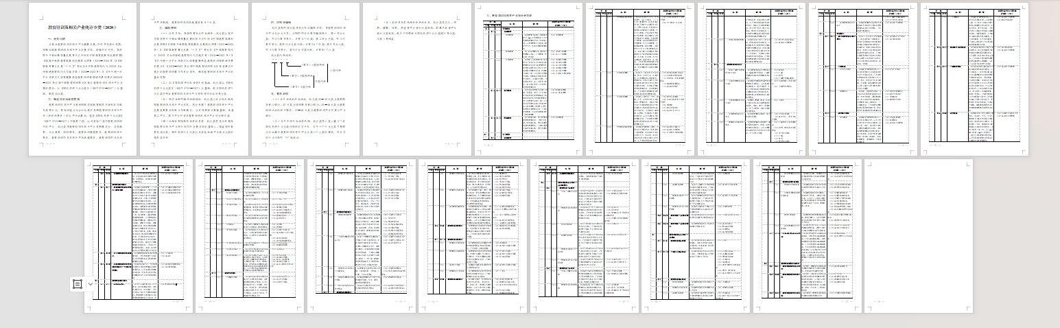 教育培训及相关产业统计分类（2020）