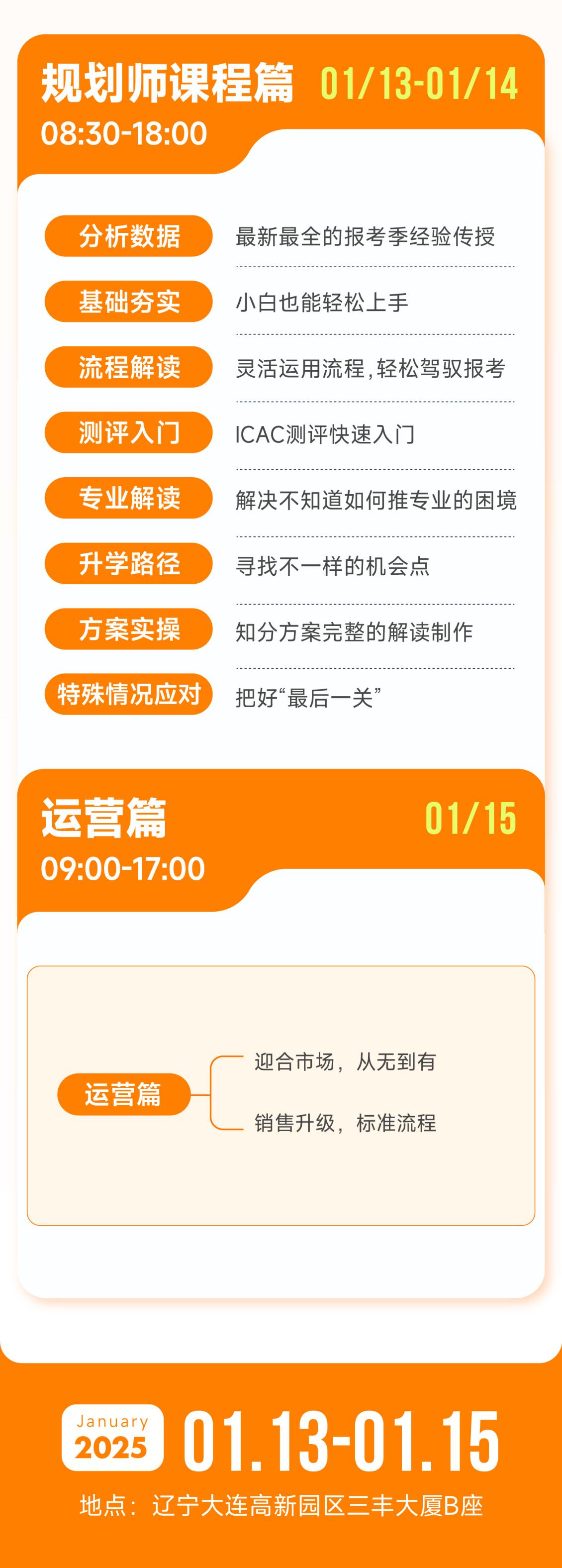 第85期《高报行业“服务+招生”体系全国落地培训 大连站》我们来了