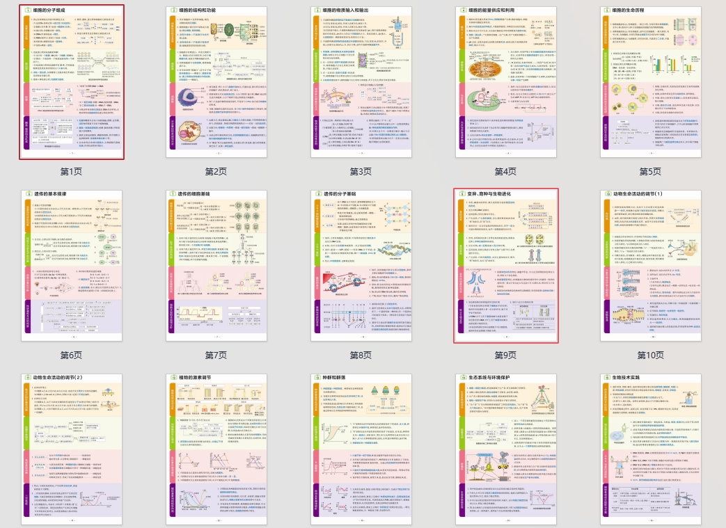 16张彩图掌握高中生物重难点