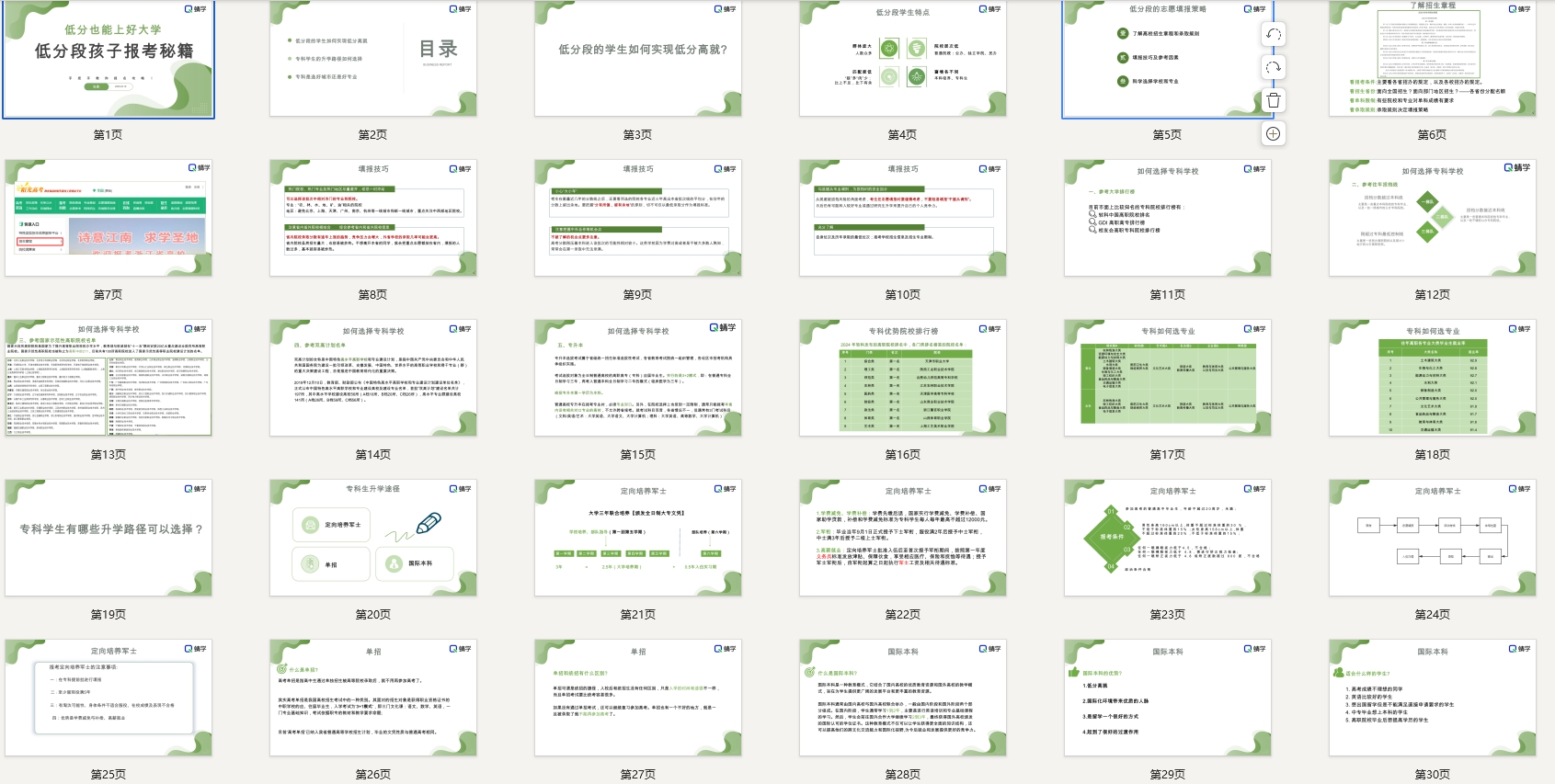 【周精进课件】低分段孩子报考秘籍，低分也能上大学！