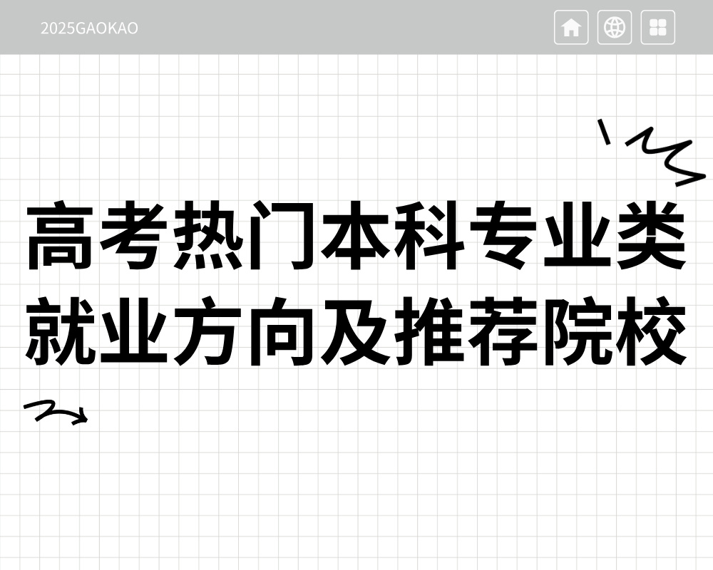 高考热门本科专业类就业方向及推荐院校一览！
