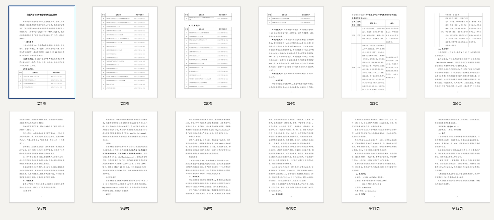 南通大学2025年综合评价招生简章