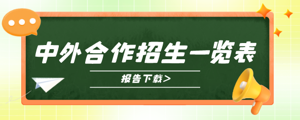 2024年中外合作招生一览表