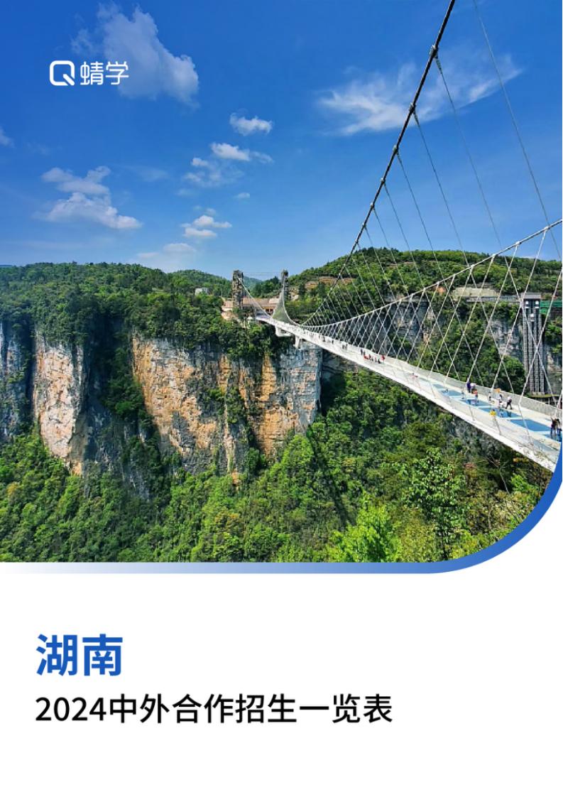 【报告下载】湖南2024年中外合作招生一览表