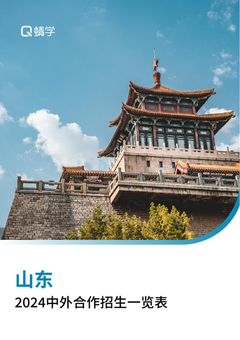 【报告下载】山东2024年中外合作招生一览表