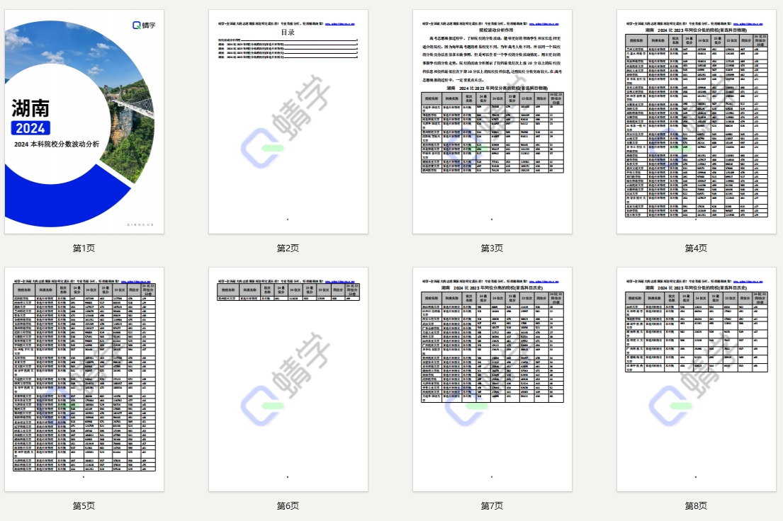 2024年湖南本科院校分数波动分析（2025年参考）