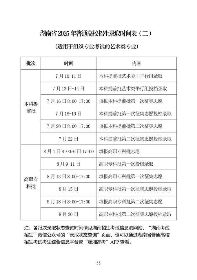 湖南省2025年普通高校招生考试问答