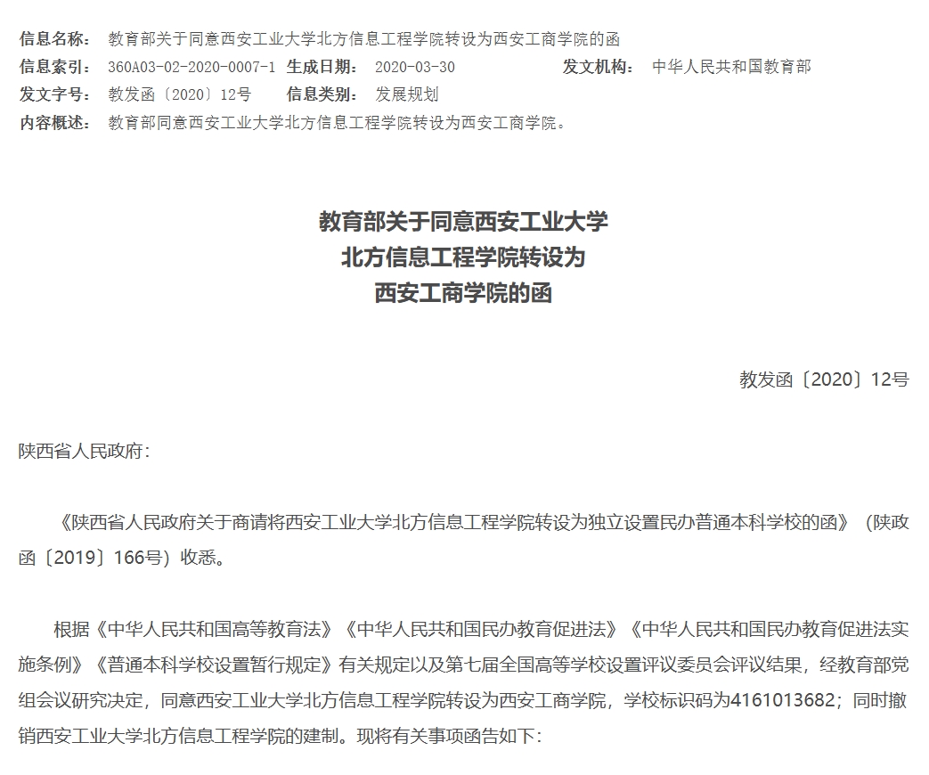 西安工商学院真不是野鸡大学！