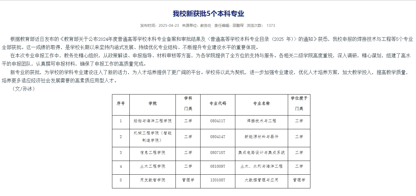 南通理工学院：面向全国23个省份招生，新增5个本科专业