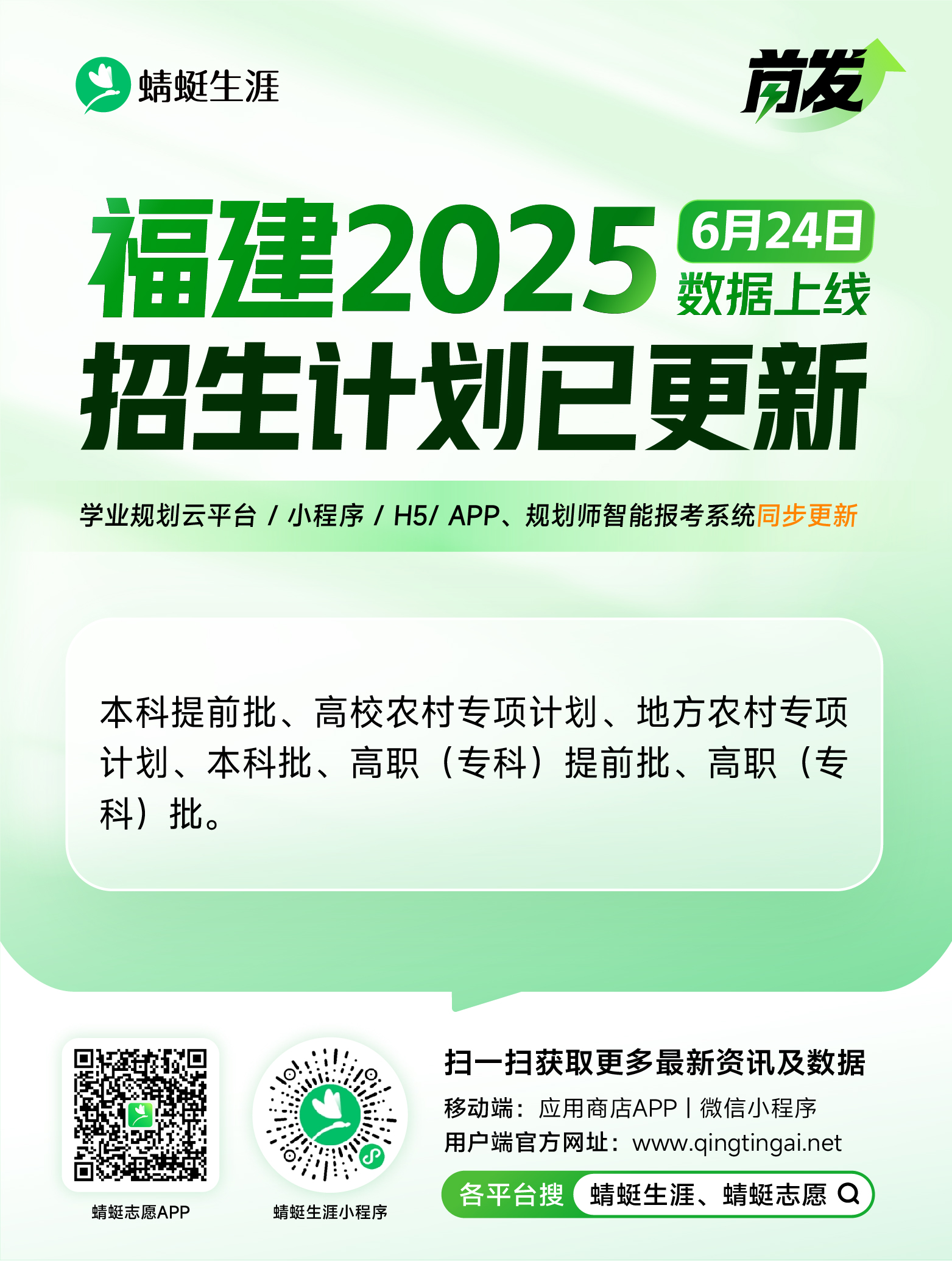 🎇[行业首发]福建 2025 招生计划蜻蜓新鲜出炉啦！原始书籍同步上线！
