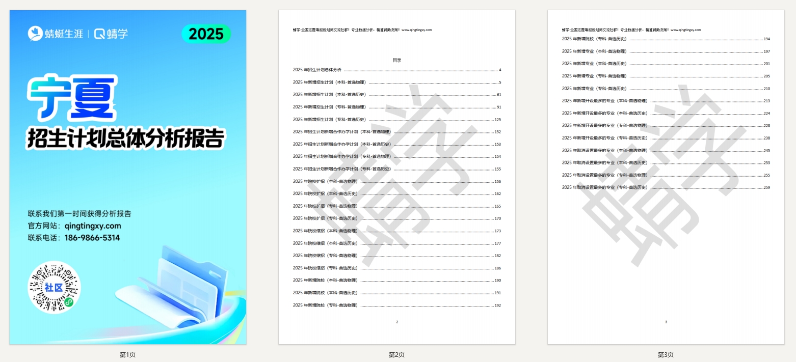 宁夏2025年招生计划总体分析报告【蜻学整理】