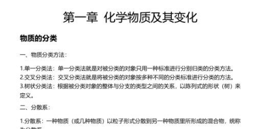 资源分享：高中化学知识清单PDF