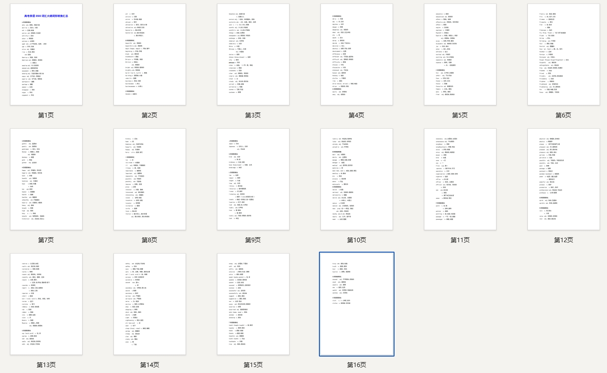 高考英语3500词汇大纲词形转换汇总