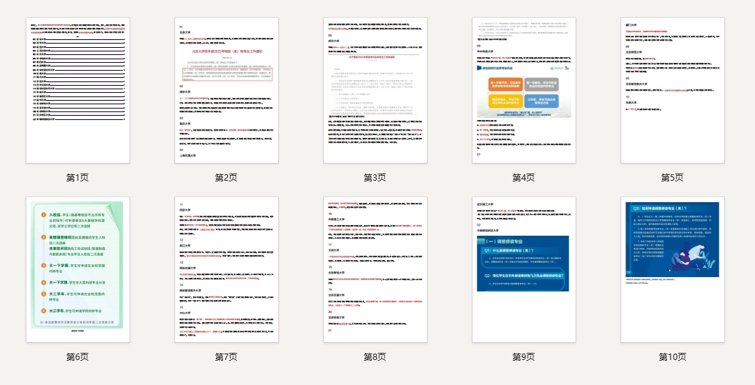 20+高校转专业政策大盘点！PDF下载