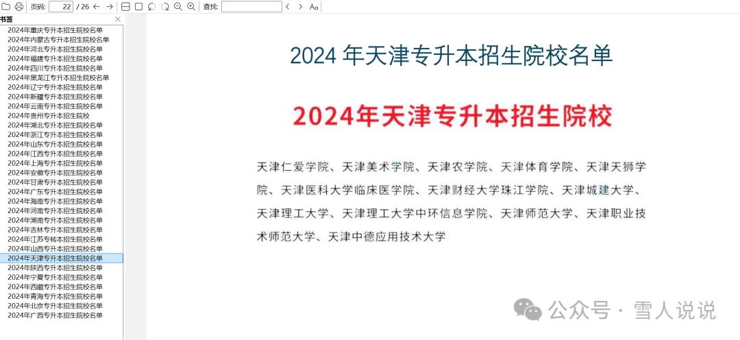 专升本可以报考的本科院校及各省份专升本招生院校名单汇总(PDF文件)