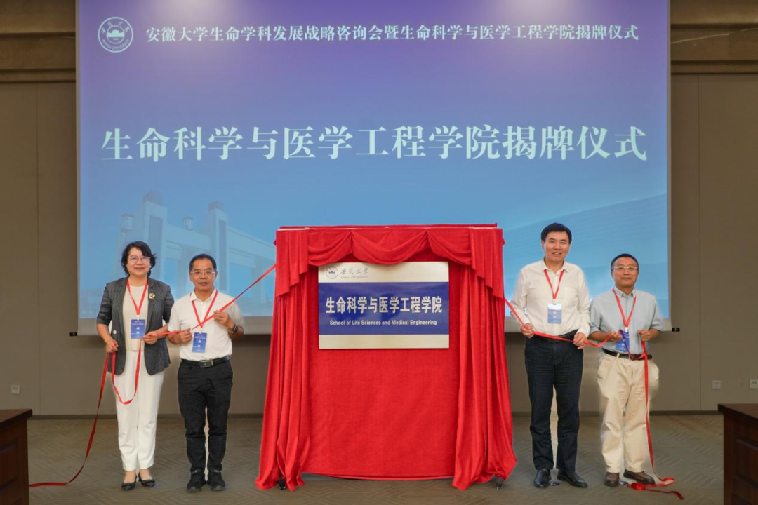 211大学成立新学院！安徽大学生命学科发展战略咨询会暨生命科学与医学工程学院揭牌举行。