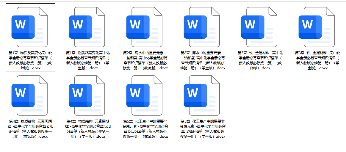 高中化学5本书知识清单(挖空版+答案版)