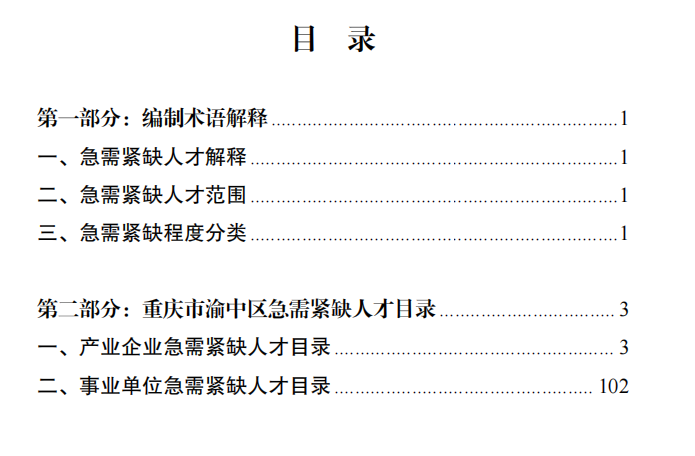 渝中区-重庆市渝中区急需紧缺人才目录（2025年）