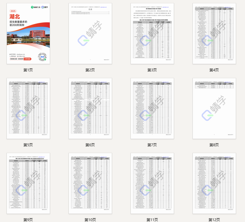 【10.24有更新！】2025年湖北招生数量最多的前200所院校-专科