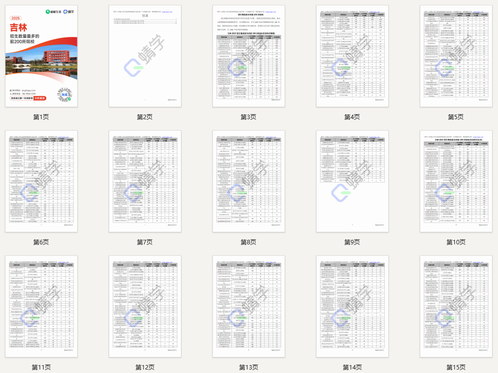 【10.24有更新！】2025年吉林招生数量最多的前200所院校-专科