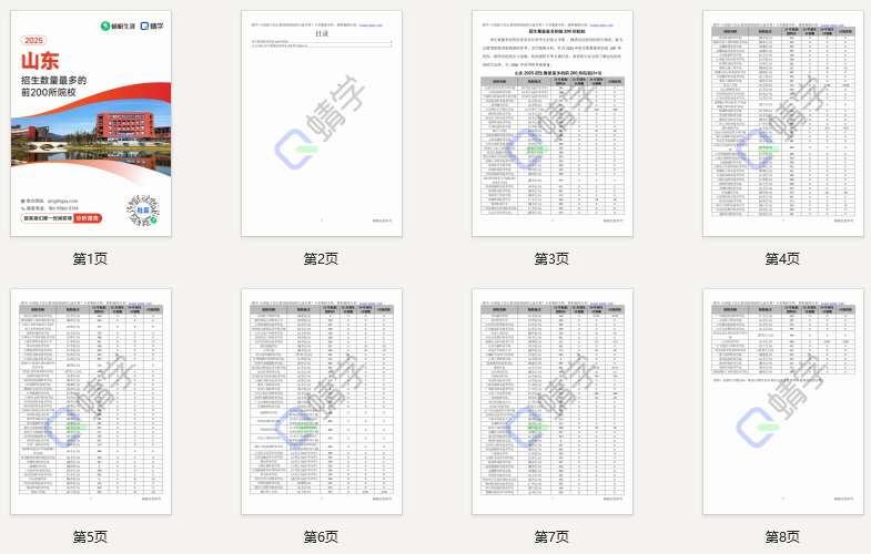 【10.24有更新！】2025年山东招生数量最多的前200所院校-专科