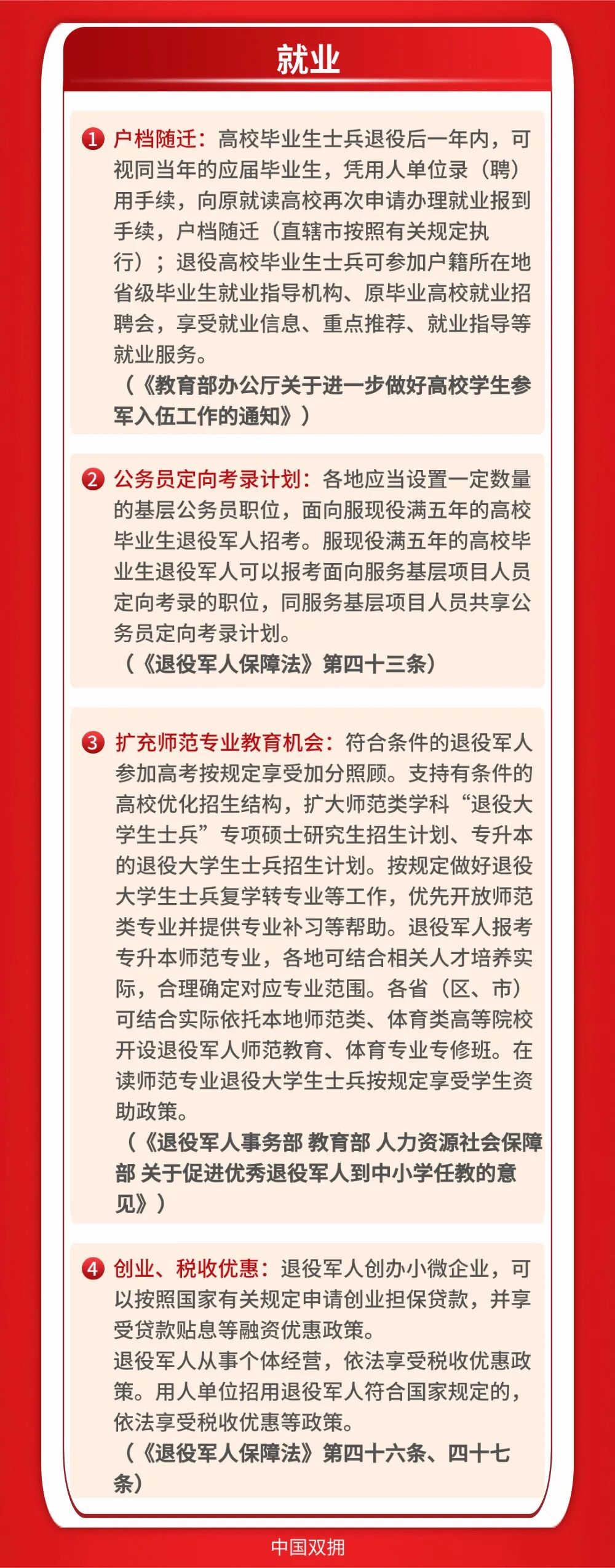 快收藏！大学生入伍优待政策一图看懂