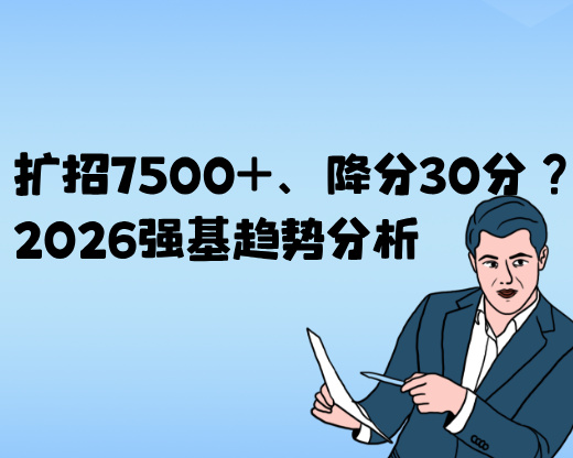 扩招7500+、降分30分？2026强基必懂新玩法