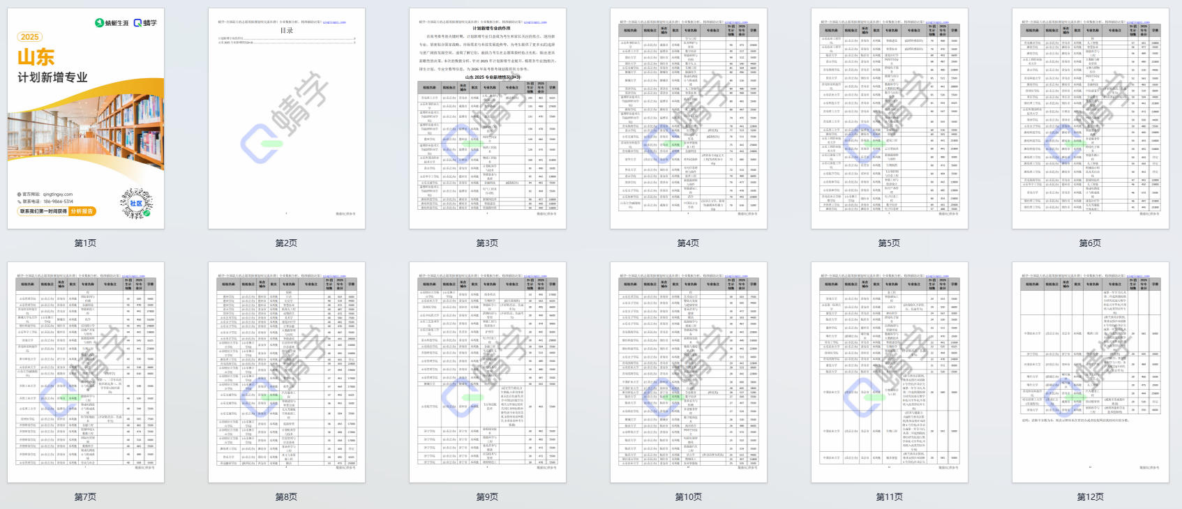2025年山东计划新增专业计划数前200-专科