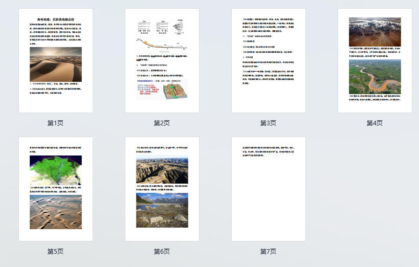 高考地理:沉积类地貌总结