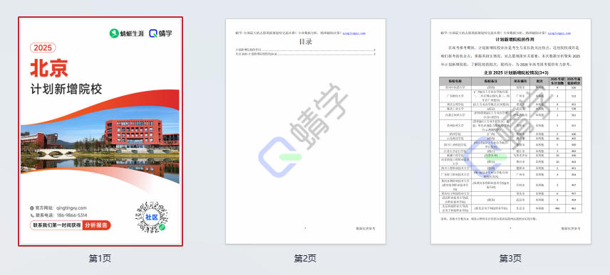 2025年北京计划新增院校