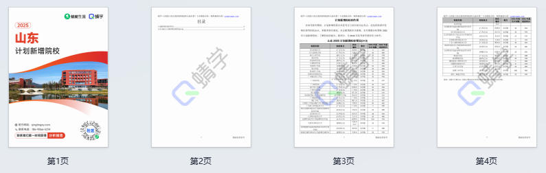2025年山东计划新增院校