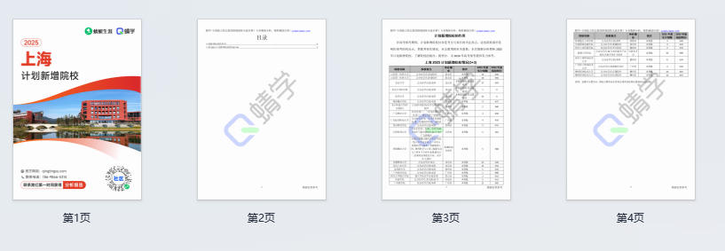 2025年上海计划新增院校