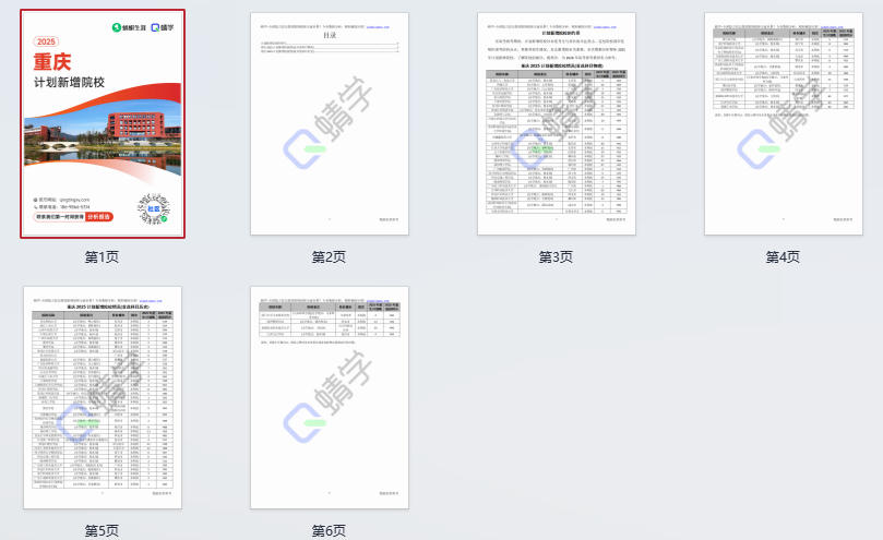 2025年重庆计划新增院校