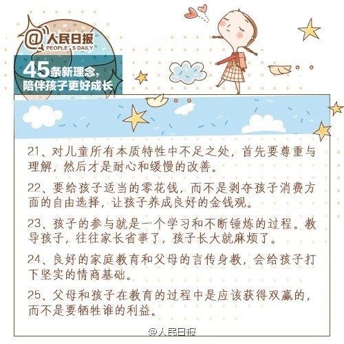 《人民日报》推荐：45条陪伴孩子的新理念，值得所有家长收藏