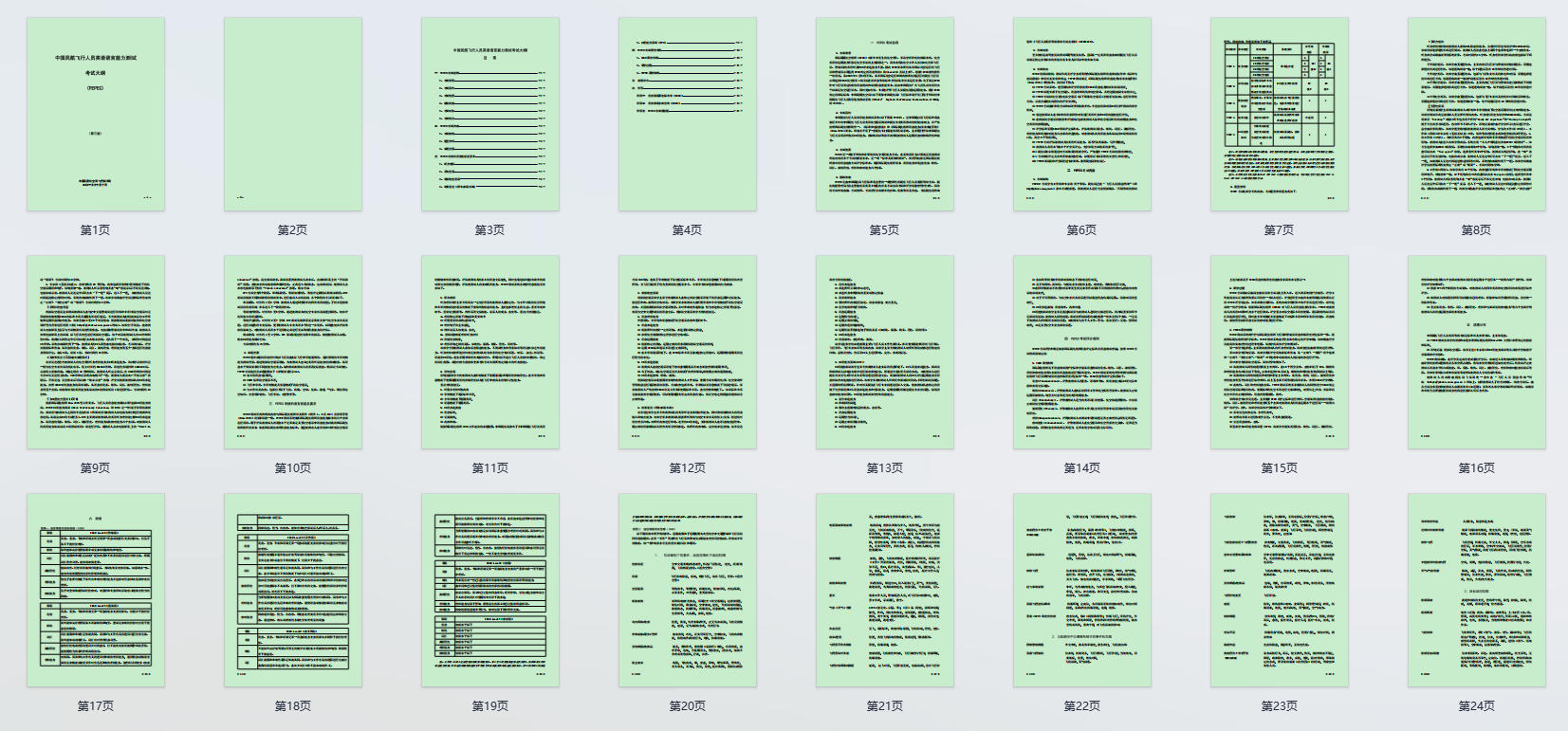 中国民航飞行员英语语言测试考试大纲中文版