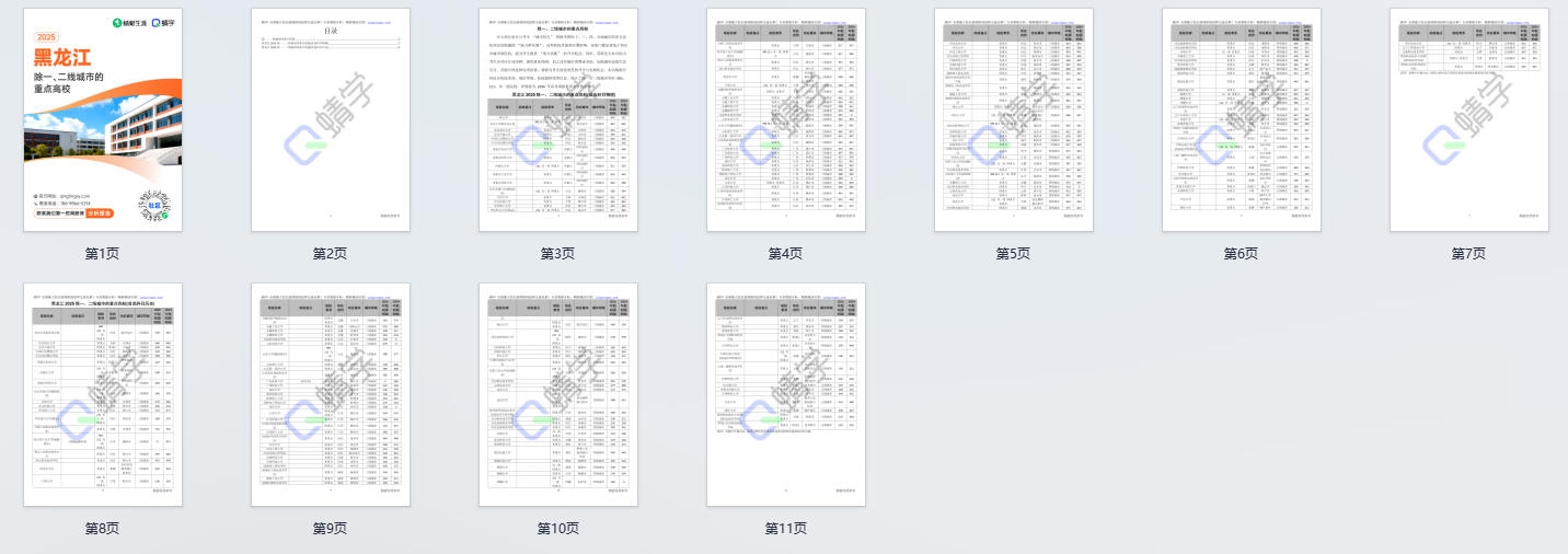 2025年黑龙江除一、二线城市的重点高校