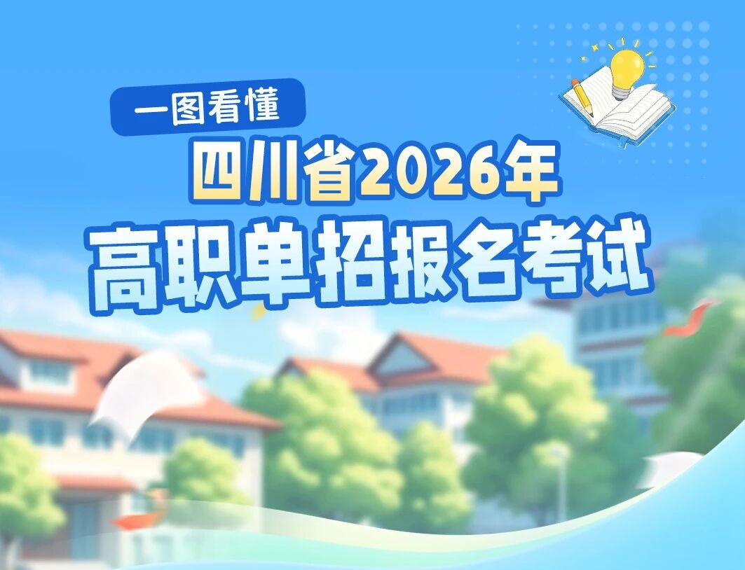 四川：一图看懂2026年高职单招报名考试
