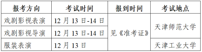 天津：2026年普通高等学校招生表（导）演类专业市级统考温馨提示