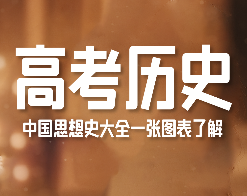 高考历史:中国思想史大全一张图表了解