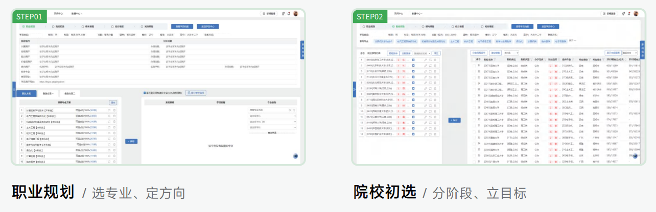蜻蜓生涯SaaS化软件系统矩阵介绍③规划师智能报考系统