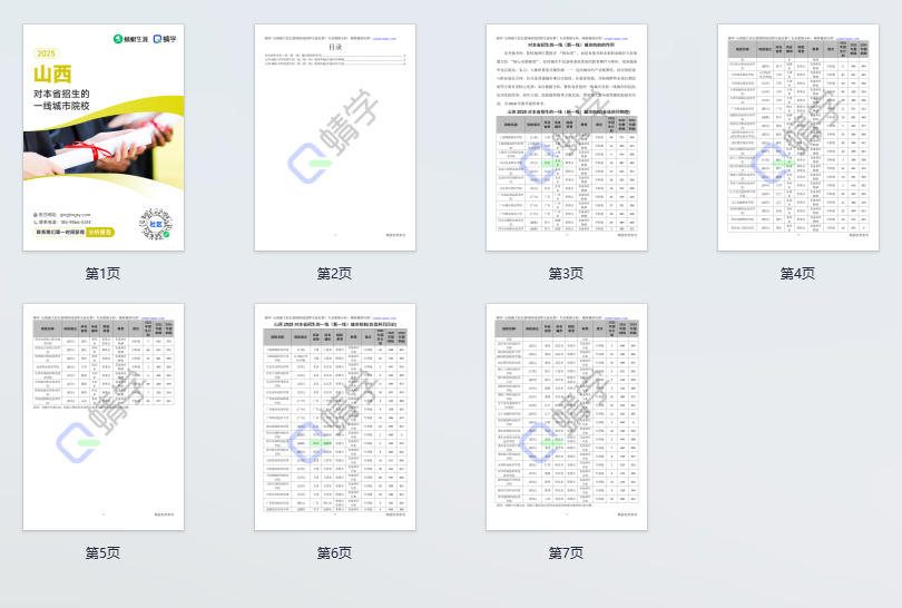 2025年山西对本省招生的一线城市院校-专科