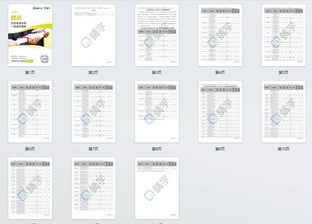 2025年四川对本省招生的一线城市院校-专科