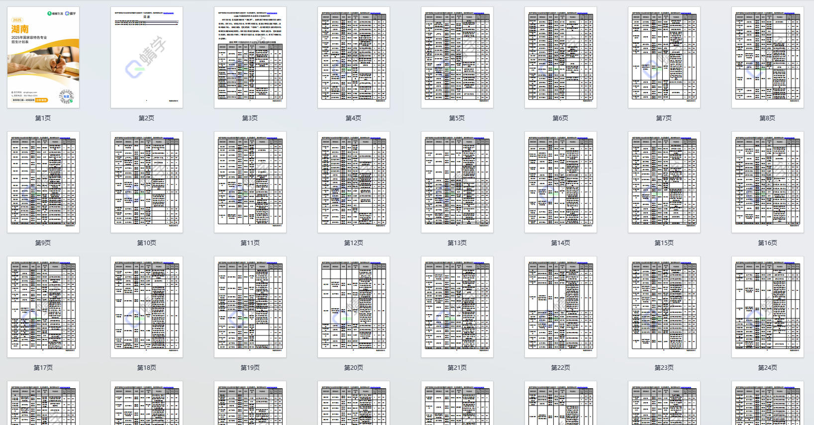 2025年湖南国家级特色专业招生计划表-本科